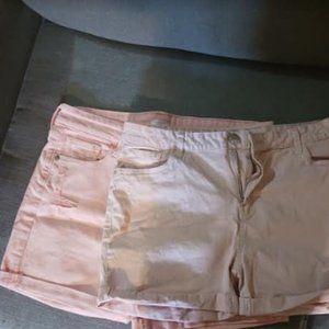 pink jean shorts cute